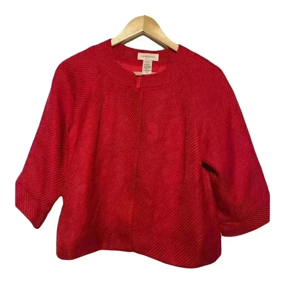 Covington Crop red Jacket size small